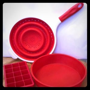 Dexas Silicone pop and store colander, pan & tray